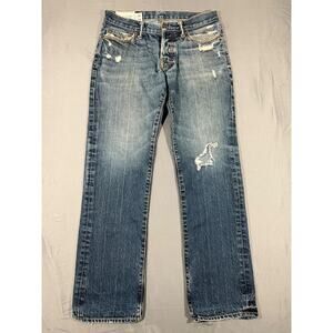 Abercrombie & Fitch Slim Straight Jeans Mens 30x30 Distressed Denim